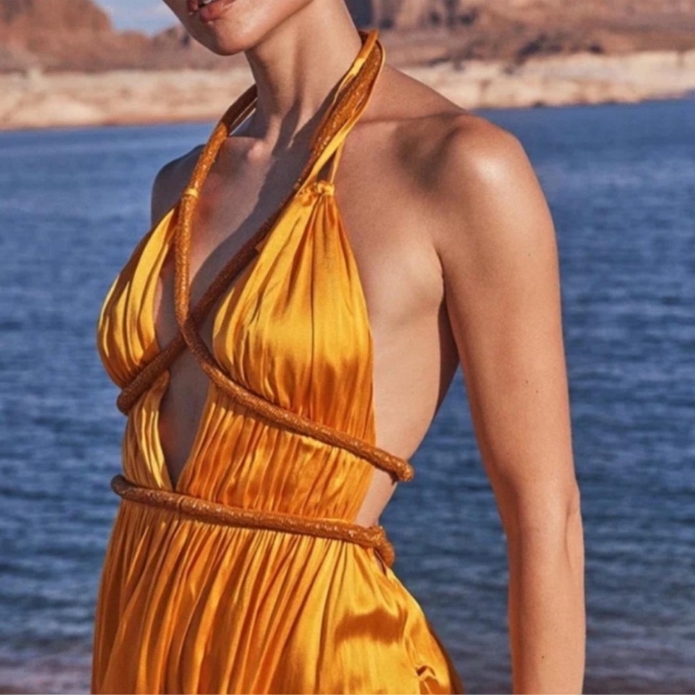 Cult Gaia Gold Silk Dress - Picture 3 of 7
